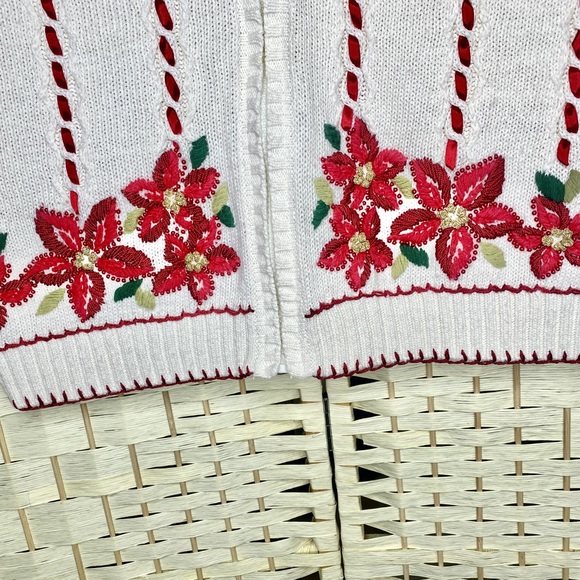Christmas Cardigan By Work In Progress Classics Long Sleeve Size Med. - Picture 3 of 10